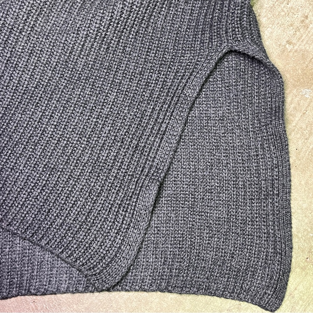 PACT - Fisherman Turtleneck Tunic Sweater 100% Cotton - Gray/Charcoal Size Large - Picture 5 of 8
